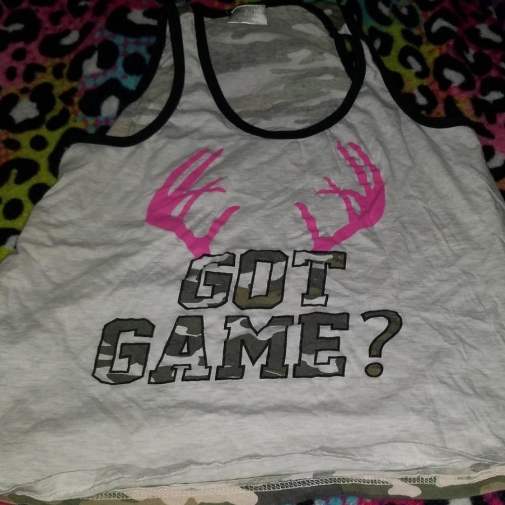 "Got Game" Camo Tank Size Large
